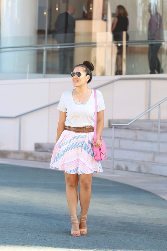 Simple x Classic Old Navy Tee Shirt Pastel Striped Dress