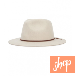 Brixton Westley Fedora in Bone via Blue Eyed Girl