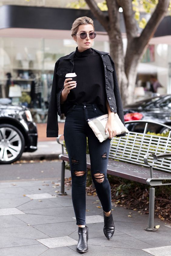 All black outlet outfits tumblr