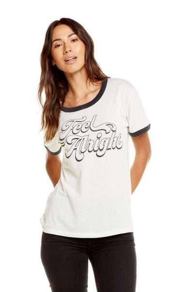 Chaser Brand Feel Alright Tee Graphic Tee Slogan Tee Short Sleeve Graphic Tee Vintage Tee