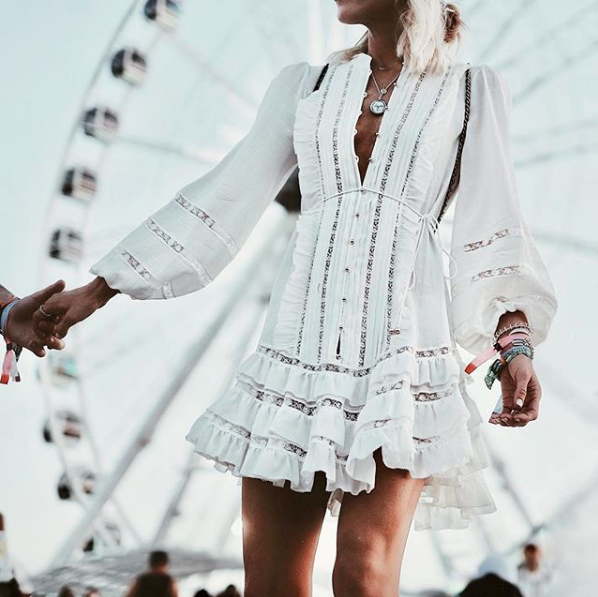 white dress coachella