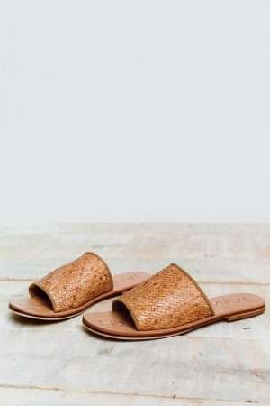 JAMES SMITH OFF DUTY SLIDE IN WOVEN LEATHER