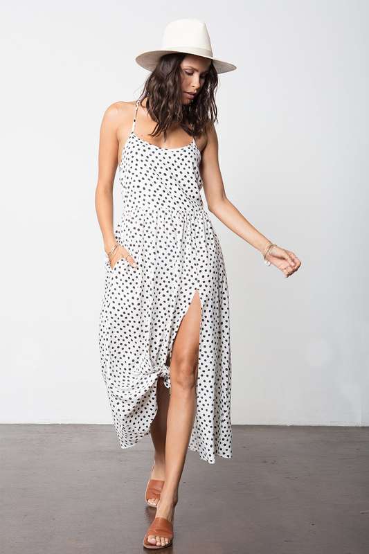 Stillwater the Brand Sun-Dressed Midi Dress Polka Dot Dress Summer Style Summer Street Style Beach Style