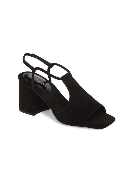 Easiest styling tip Jeffrey Campbell Mercedes Sandal Block Heel Sandal Suede Sandal Minimal Sandal