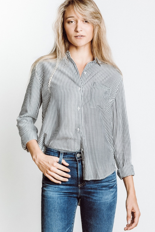 Rails Aly Button Front Shirt Striped Button Up Button Down