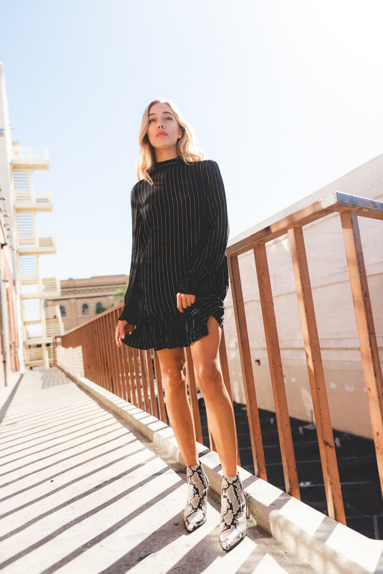 dress and booties outfit