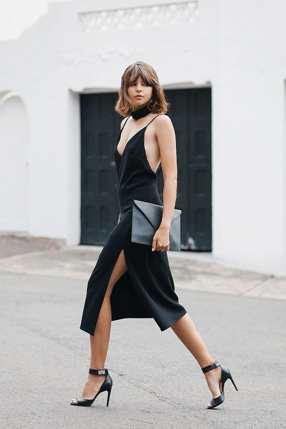 How to Style your Black Slip Dress when the Party's Over