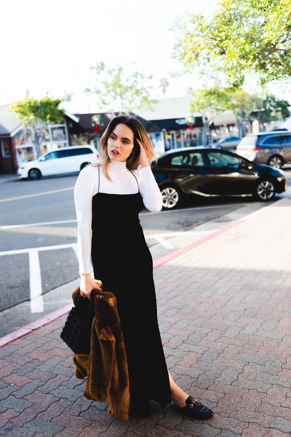 How to Style your Black Slip Dress when the Party's Over