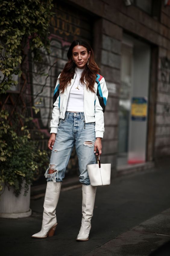 white cowboy boots outfit