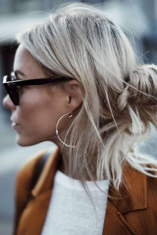 trending hairstyles, low bun, messy bun, effortless hairstyles