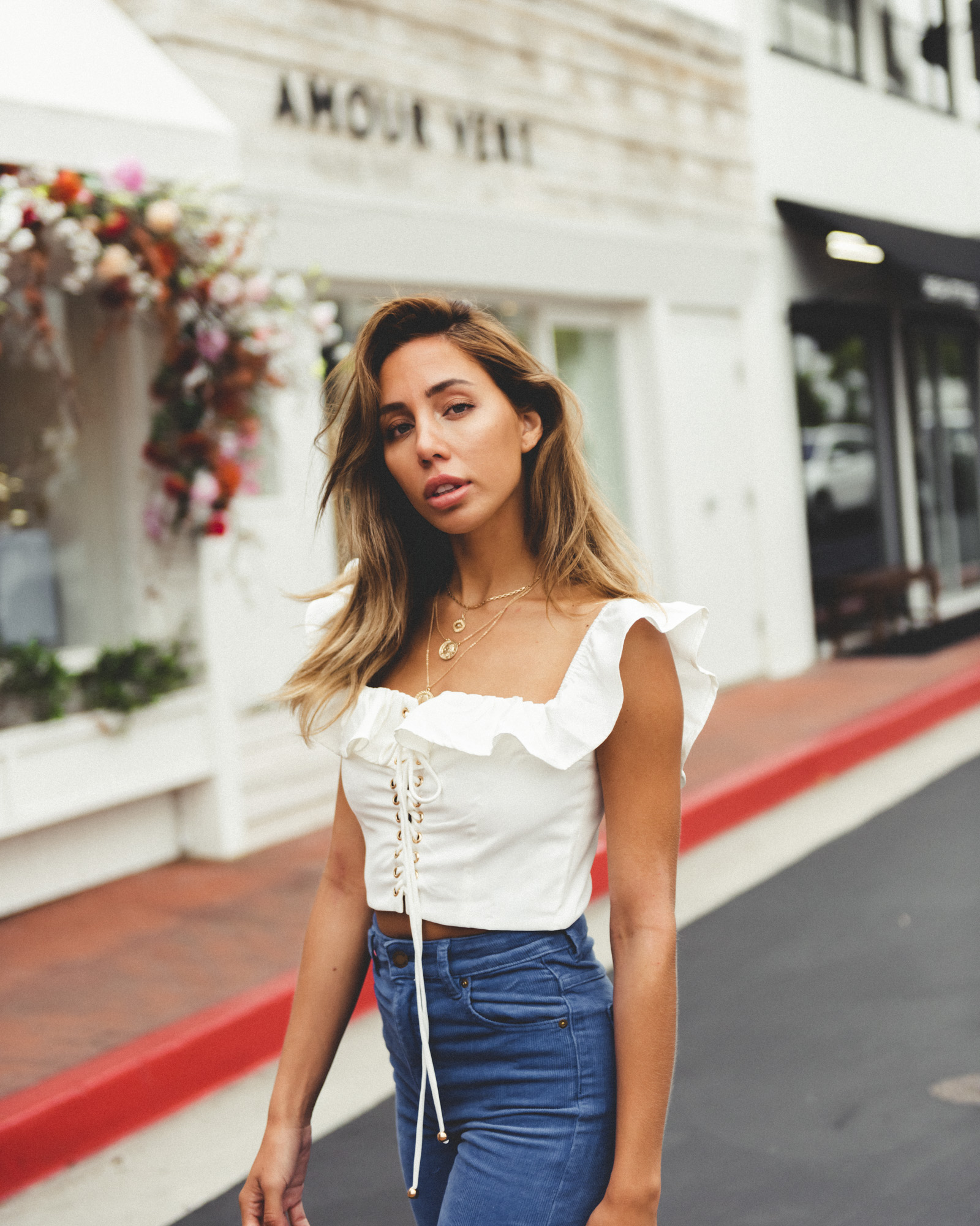 Elouise Crop Top White