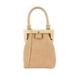 Mini Vegan Leather and Wood Handbag