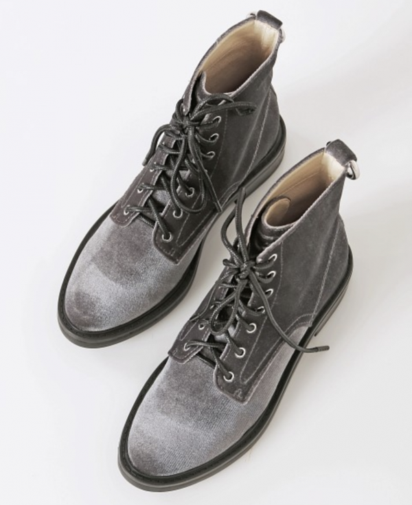Dolce Vita Bardot Velvet Combat Boots