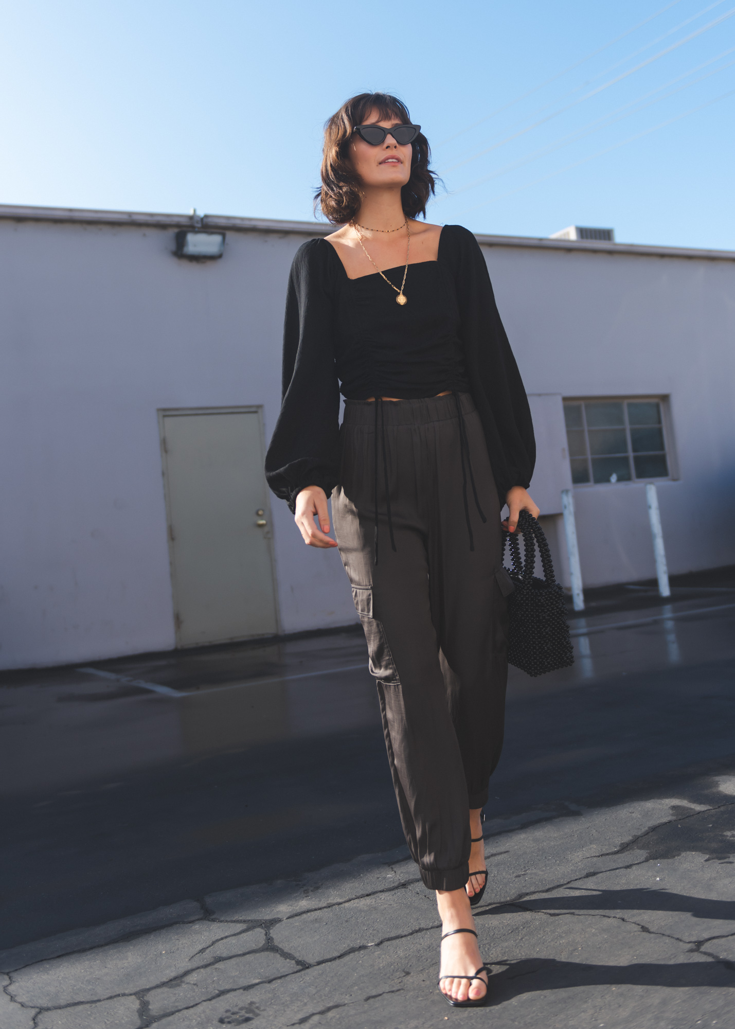 HallieDaily : Cropped Top and Wide Leg Pants