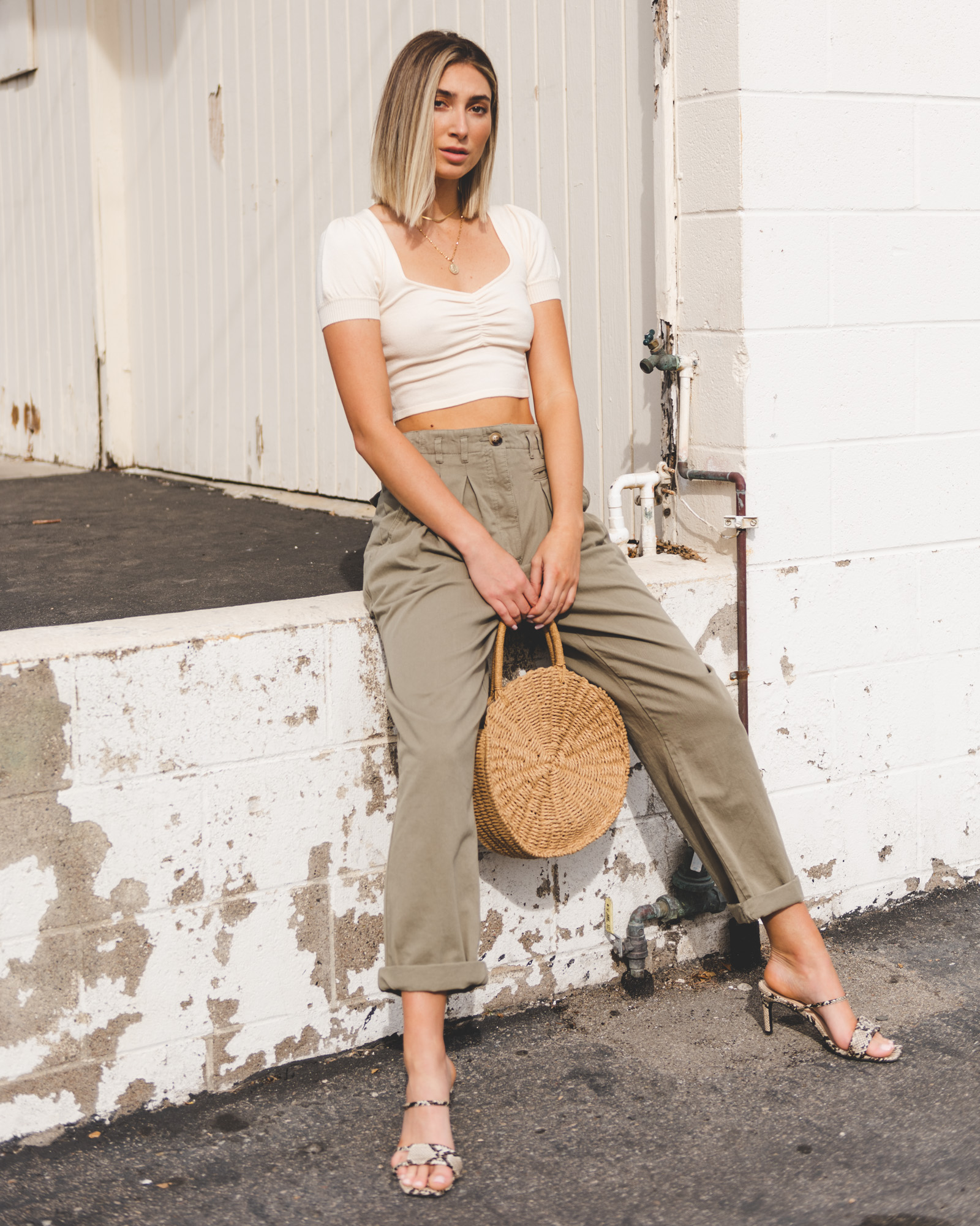 snake print heels outfit